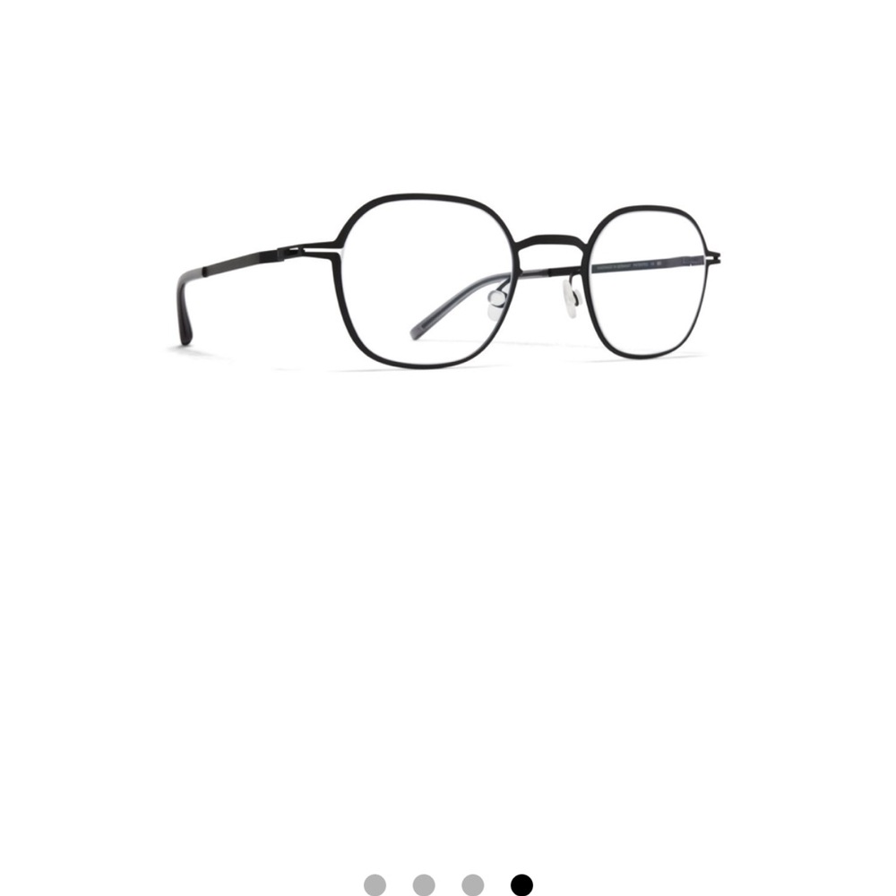 MYKITA Black Thin Metal Round Optical Glasses